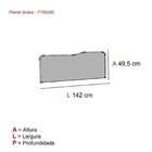 Conjunto Estação De Trabalho 150x150cm 4 Lugares Walnut/preto