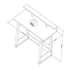 Conjunto Estante 1 Porta E Escrivaninha Com 3 Nichos Nomad Ap