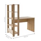 Conjunto Estante E Escrivaninha Vlad Off White Carvalho