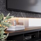 Conjunto Estante Home Para Tv Até 70 Polegadas Ripado E Mesa