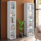 Conjunto Estante Livreiro 4 Prateleiras Julia Ruby Branco