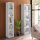 Conjunto Estante Livreiro 4 Prateleiras Julia Ruby Branco