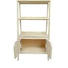 Conjunto Estante Pipa 5 Prat Com Nicho Com Porta - Mel