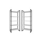 Conjunto Estantes Atena Branco Preto