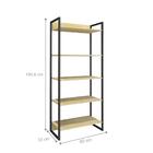 Conjunto Estantes Atena Natura Preto