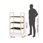 Conjunto Estantes Livreiro Alta E Média Madeira Maciça Guará