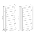 Conjunto Estantes Livreiros Office Baker Nogal