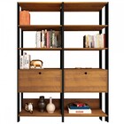 Conjunto Estantes Para Livros Match 2 Portas Basculantes 6 Pr