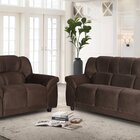 Conjunto Estofado 2 E 3 Lugares Cordoba Marrom