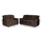 Conjunto Estofado 2 E 3 Lugares Cordoba Marrom