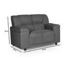 Conjunto Estofado 2 E 3 Lugares Manaus Hellen Estofados Cinza