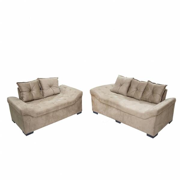 Conjunto Estofado 3x2 Lugares Itália Naturale - Design