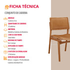 Conjunto Eva Com 2 Cadeiras Madeira Moderna Mobília