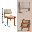 Conjunto Eva Com 2 Cadeiras Madeira Moderna Mobília