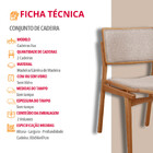 Conjunto Eva Com 2 Cadeiras Madeira Moderna Mobília