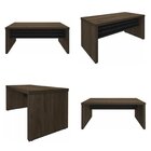 Conjunto Executivo 4 Mesas Tamburato 1600 Charuto/preto