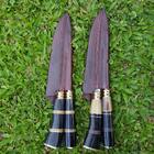 Conjunto Faca Tesoura Tosquia 7 Aço Carbono E Chaira Cabo Chi