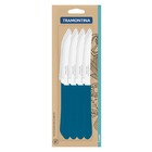 Conjunto Facas Churrasco Leme Inox Polipro. Azul Oceano 12pç