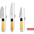 Conjunto Facas Inox Asia - 3 Peças