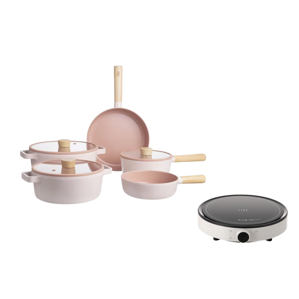 Conjunto Fika Rosa + Fogão De Indução Fika 220v