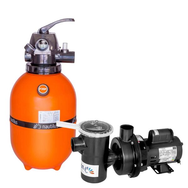 Conjunto Filtro E Motobomba 1/3cv Para Piscina Até 29 Mil Lit