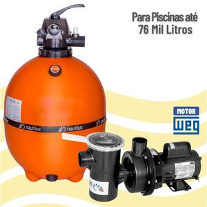 Foto de Conjunto Filtro E Motobomba 3/4cv Para Piscina Até 76 Mil Lit