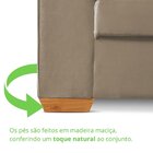 Conjunto Florianópolis 3x2 Lugares Veludo Bege