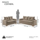 Conjunto Florianópolis 3x2 Lugares Veludo Bege