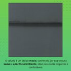 Conjunto Florianópolis 3x2 Lugares Veludo Cinza