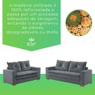Conjunto Florianópolis 3x2 Lugares Veludo Cinza