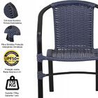 Conjunto Floripa Mesa 1m + 4 Cadeiras Tampo Ripado Em Alumíni