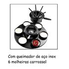 Conjunto Fondue Lugano Carroussel 17 Peças Forma Inox Preto