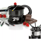 Conjunto Fondue Preto 2 Panelas Uma Esmaltada Doce Forma