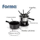 Conjunto Fondue Preto 2 Panelas Uma Esmaltada Doce Forma