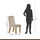 Conjunto Frisa 120x80cm Com 4 Cadeiras Riviera Lj Móveis