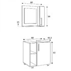 Conjunto Gabinete 2 Portas E 2 Nichos  Preto