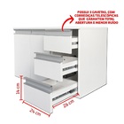 Conjunto Gabinete Armario Banheiro Balcão Prisma 75cm Branco