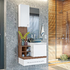 Conjunto Gabinete Armário Para Banheiro Ravenna Amêndoa