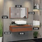Conjunto Gabinete Banheiro 60cm Ametista Natura