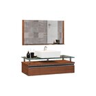 Conjunto Gabinete Banheiro 60cm Ametista Natura