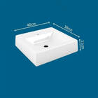 Conjunto Gabinete Banheiro 65cm Castaine E Branco Lilies Móve