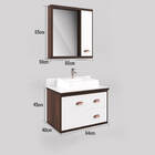 Conjunto Gabinete Banheiro 65cm Castaine E Branco Lilies Móve