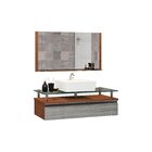 Conjunto Gabinete Banheiro 80cm Ametista Natura/rovere