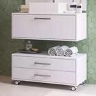 Conjunto Gabinete Banheiro Completo Cuba Painel Balcão Br + K