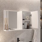 Conjunto Gabinete Banheiro Completo Prisma 60cm - Branco Inte