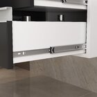 Conjunto Gabinete Banheiro Completo Prisma 80cm Branco/preto