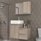 Conjunto Gabinete Banheiro Cross 60 (gabinete+espelheira+cuba