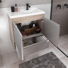 Conjunto Gabinete Banheiro Fox 60cm (gabinete + Cuba + Espelh