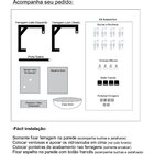Conjunto Gabinete Banheiro Glass 60cm - Estrutura Ferro Com C