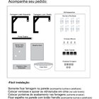 Conjunto Gabinete Banheiro Glass 60cm - Estrutura Ferro Com C
